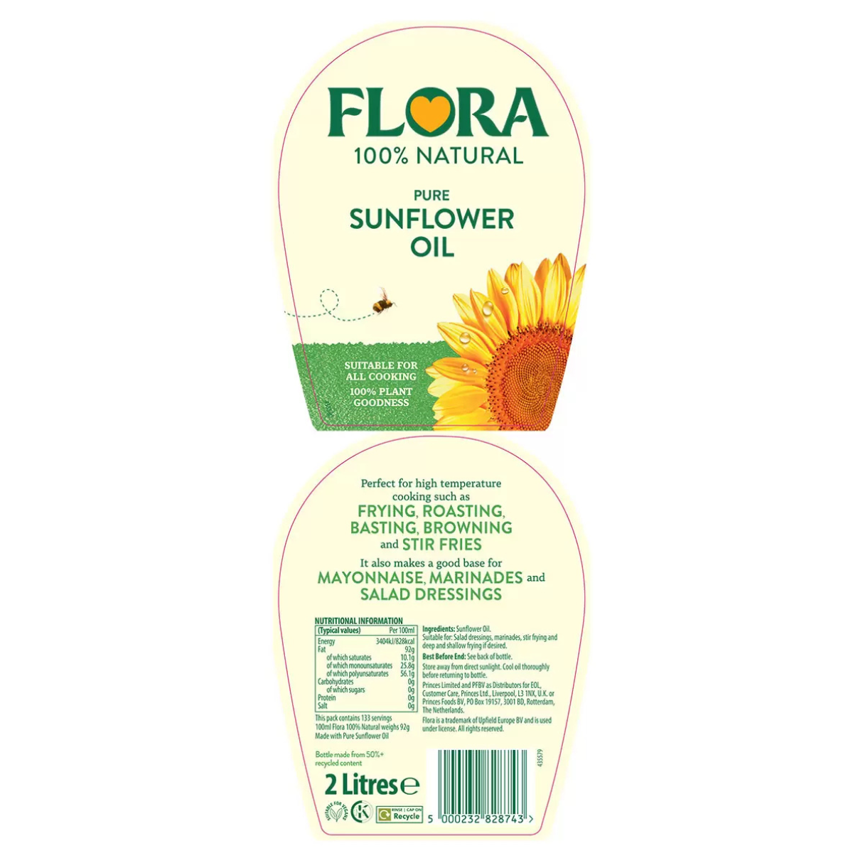 Flora Sunflower Oil, 2 x 2L