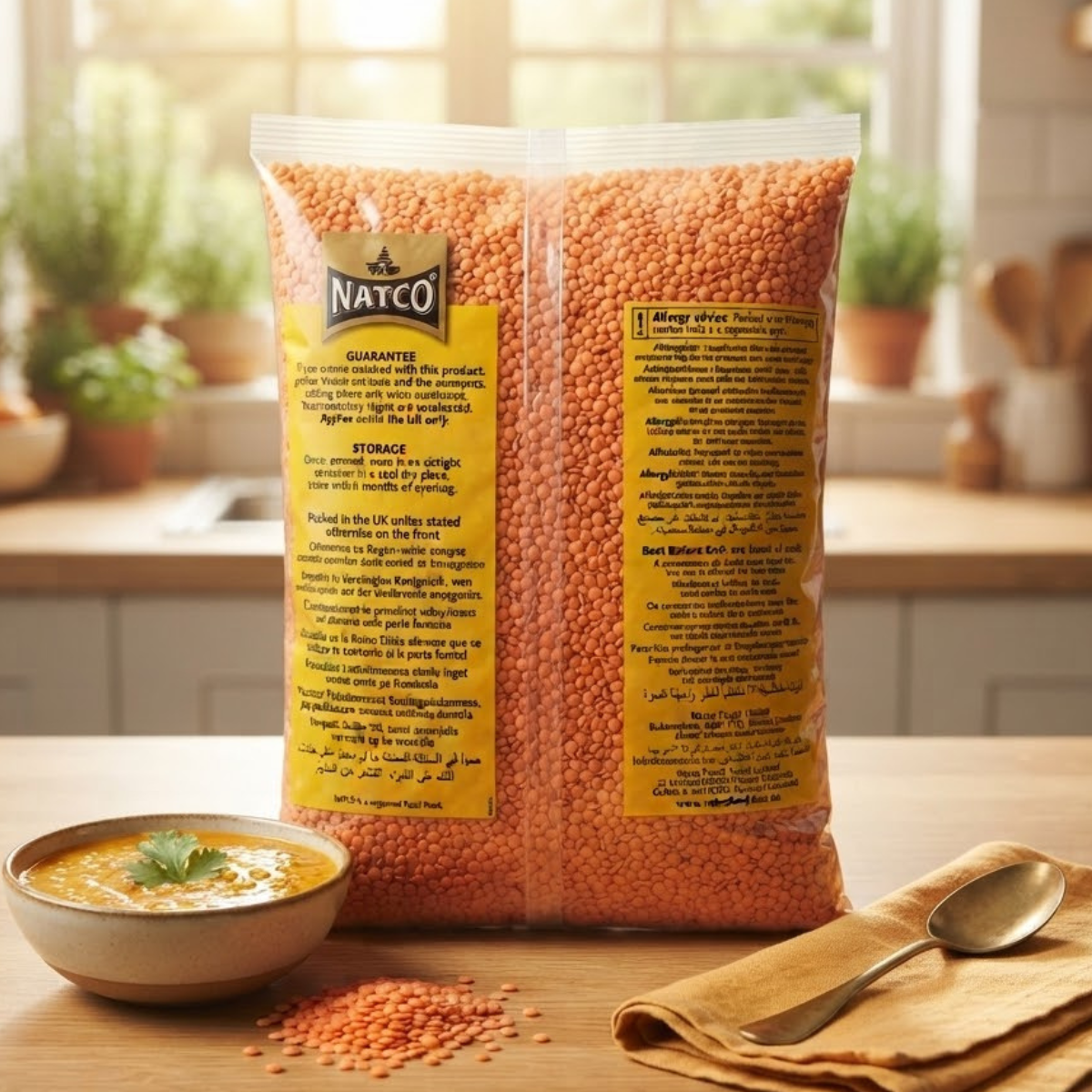 Natco Red Lentils, 5kg, Naturally Rich in Protein