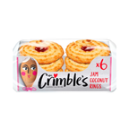 Mrs Crimble's Large Coconut Jam Rings 6 Pack 200g