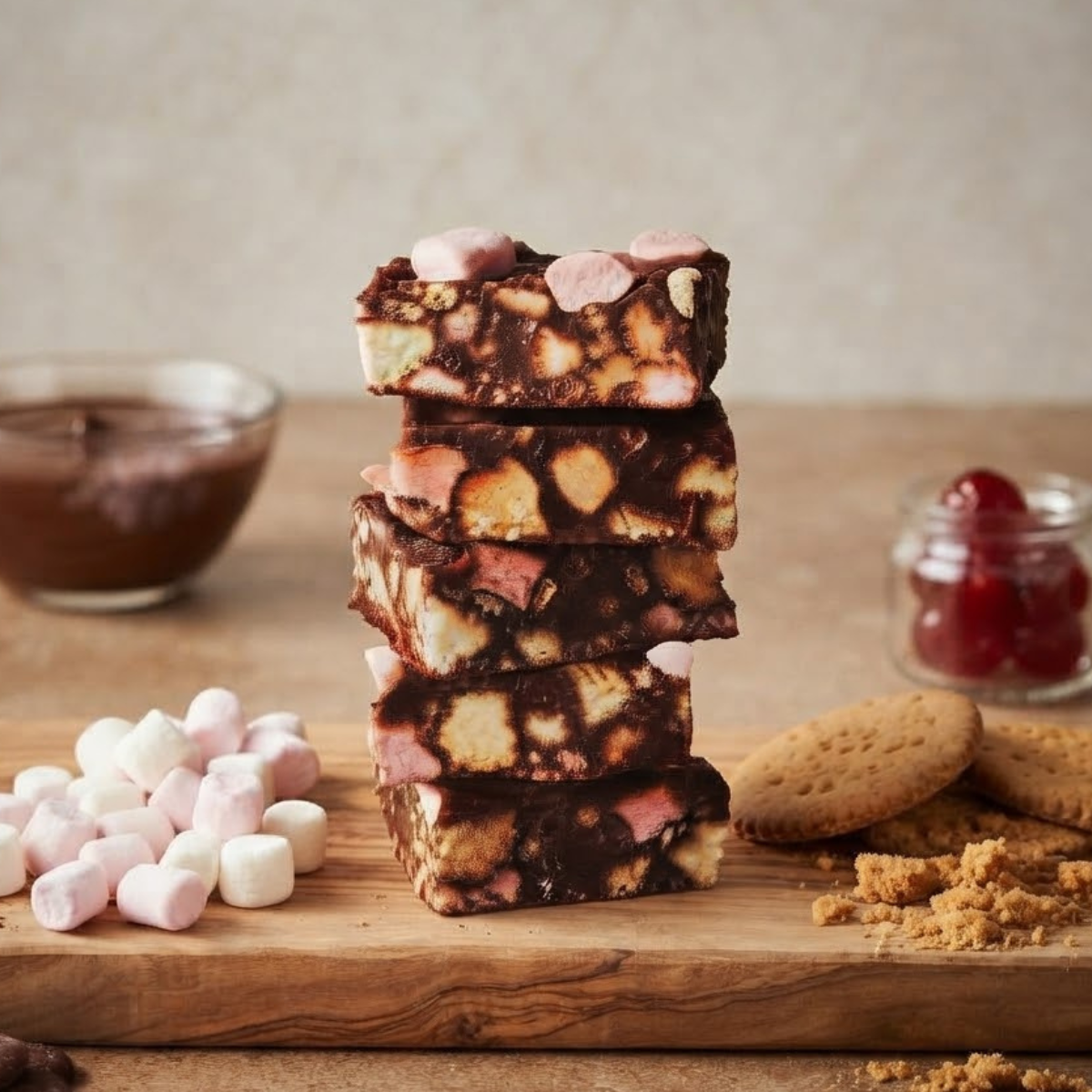 LazyDay Belgian Dark Chocolate Rocky Road Slices 150g – 5 Pack
