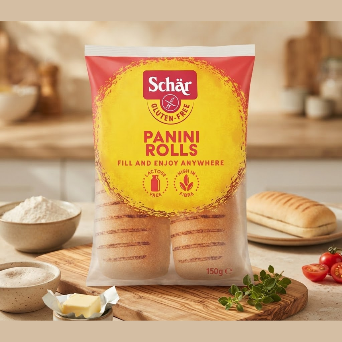 Schar Gluten Free Panini Rolls 150g – 2 Pack Sourdough Buns