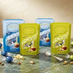 Lindt Lindor Milk & White & Pistachio Chocolate Truffles, 4 x 200g