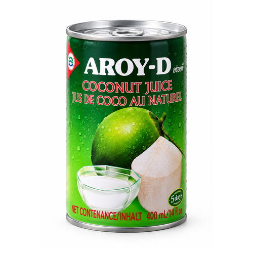 AROY-D Canned Coconut Juice 400G – Refreshing Natural Coconut