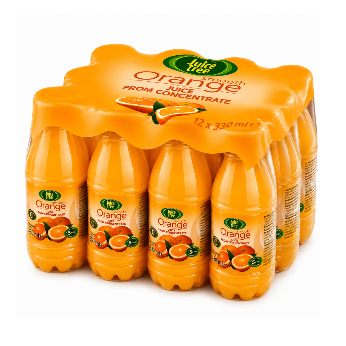 Juice Tree Orange Juice 12 x 330ml – Refreshing Citrus Fruit Juice Drink Pack
