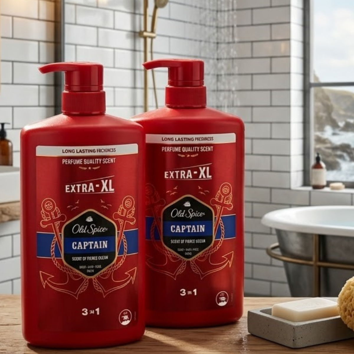 Old Spice Captain 3-in-1 Shower Gel 2 X 1L