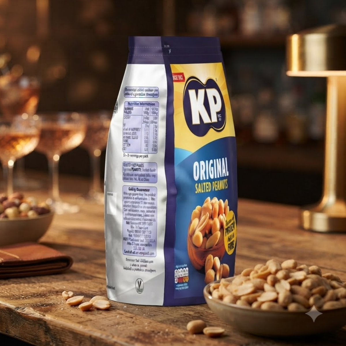 KP Original Salted Peanuts, 1kg- Savory Crunchy Snack