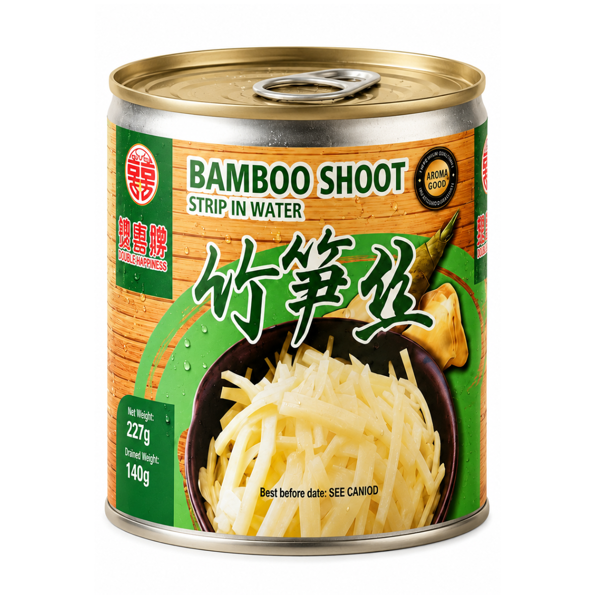 DOUBLE HAPPINESS Bamboo Shoot Strips – Ready Cut Bamboo Shoots for Asian Cooking