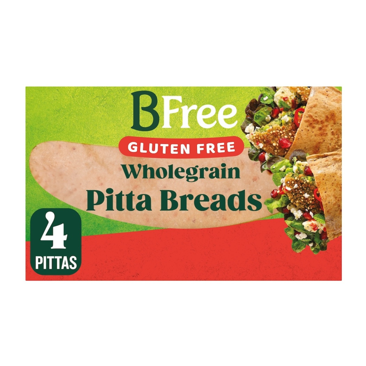BFree Wholegrain Gluten Free Pitta Bread 4 Pack 55g