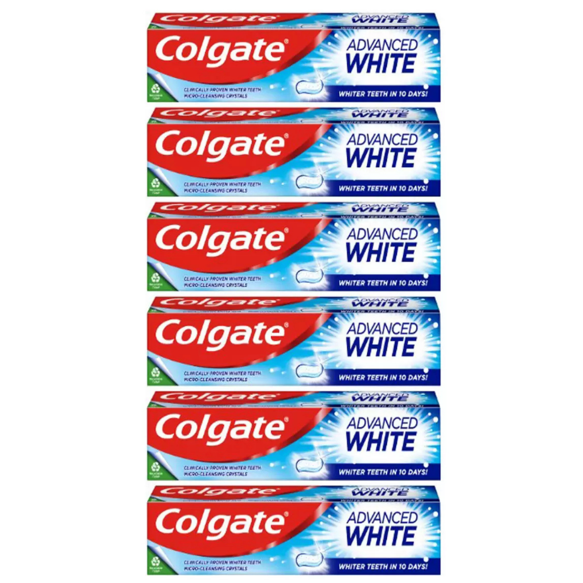 Colgate Advanced White Toothpaste, 6 x 125ml