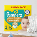Pampers Premium Protect, New Baby Size 3, 70 Pack