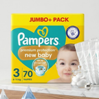 Pampers Premium Protect, New Baby Size 3, 70 Pack