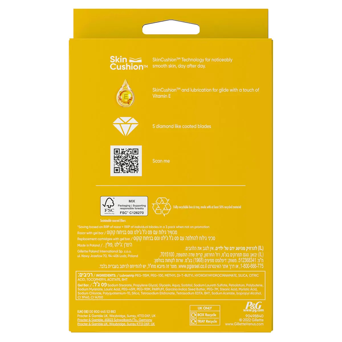 Gillette Venus Comfortglide with Olay, Platinum Metal