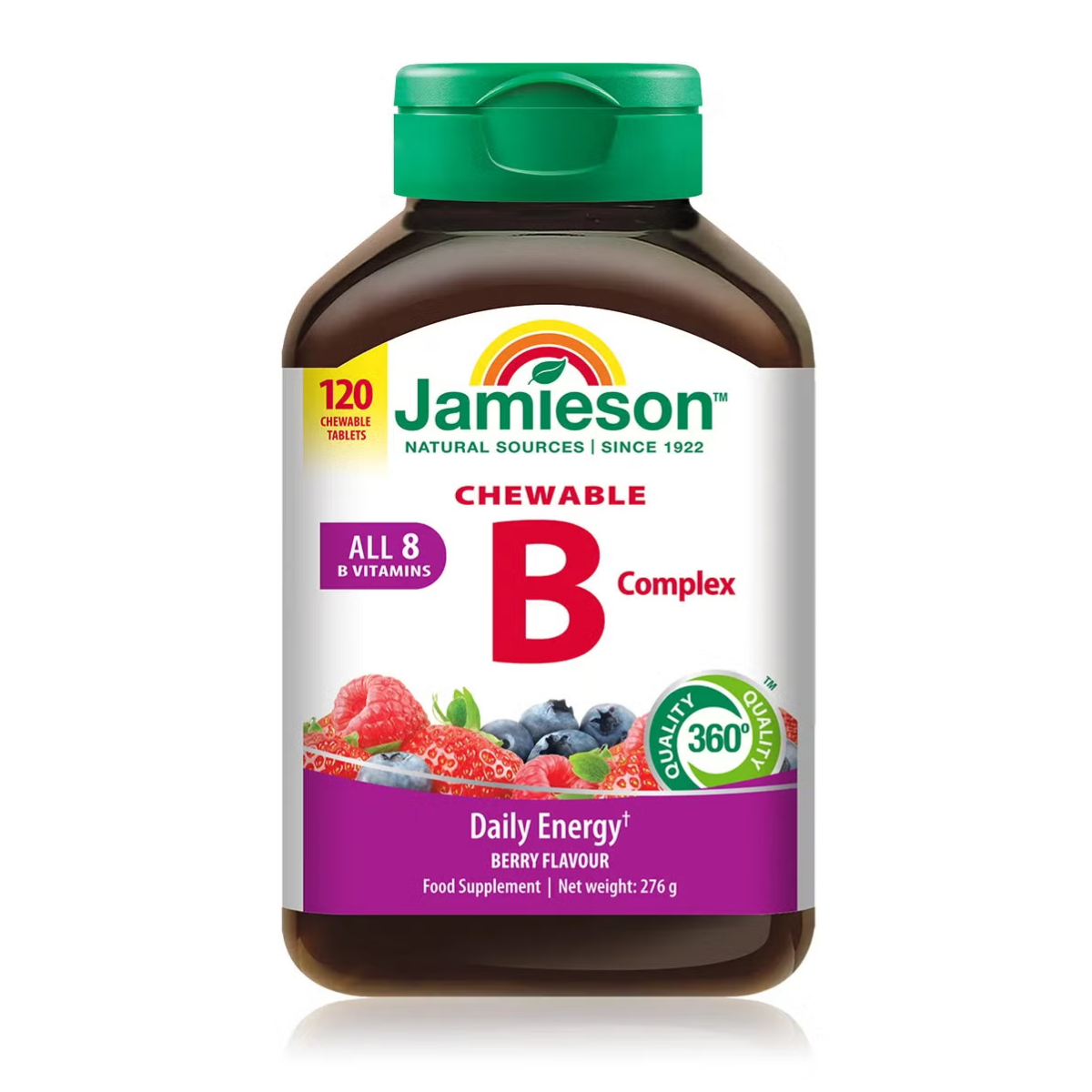 Jamieson Chewable B Complex, Berry Bliss 120 Count