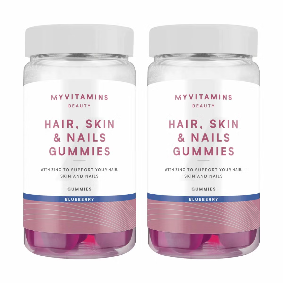MyVitamins Hair, Skin & Nails Gummies, Blueberry, 2 x 120 Count