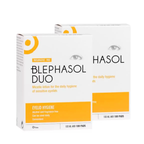 Blephasol Duo Eyelid Hygiene Solution, 2 x 100ml & 100 Pads (4 Months Supply)