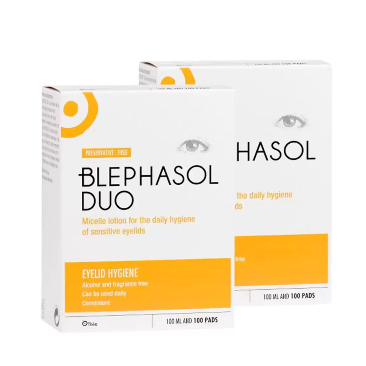 Blephasol Duo Eyelid Hygiene Solution, 2 x 100ml & 100 Pads (4 Months Supply)