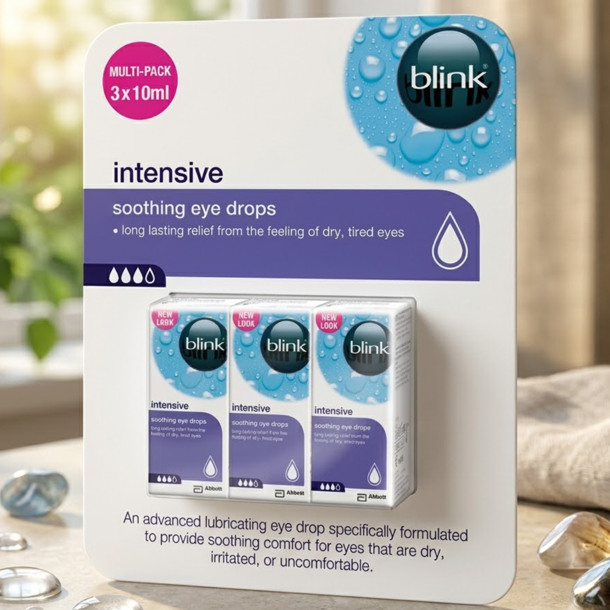 Blink Intensive Soothing Eye Drops, 3 x 10ml