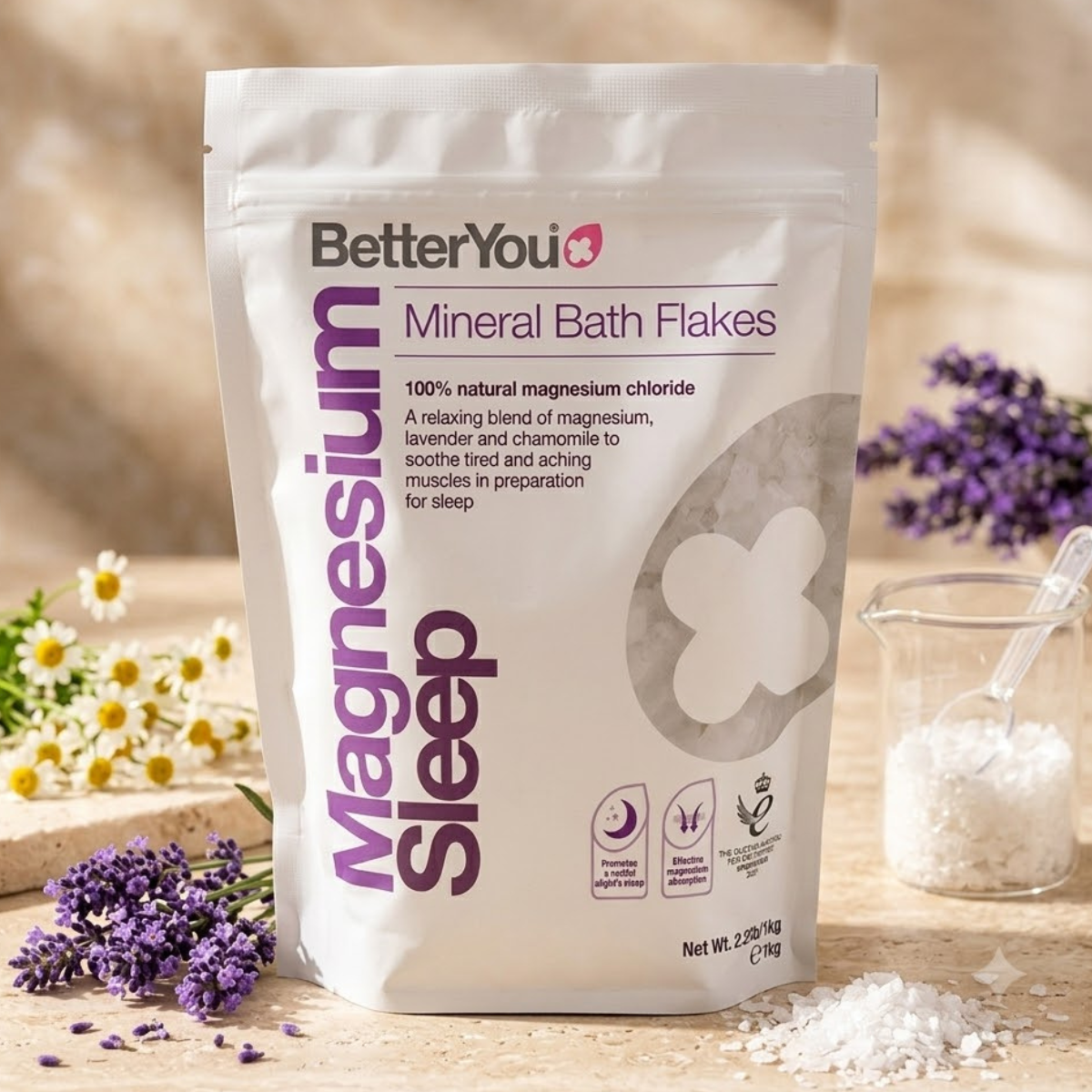 BetterYou Magnesium Sleep Flakes, 2 x 1kg