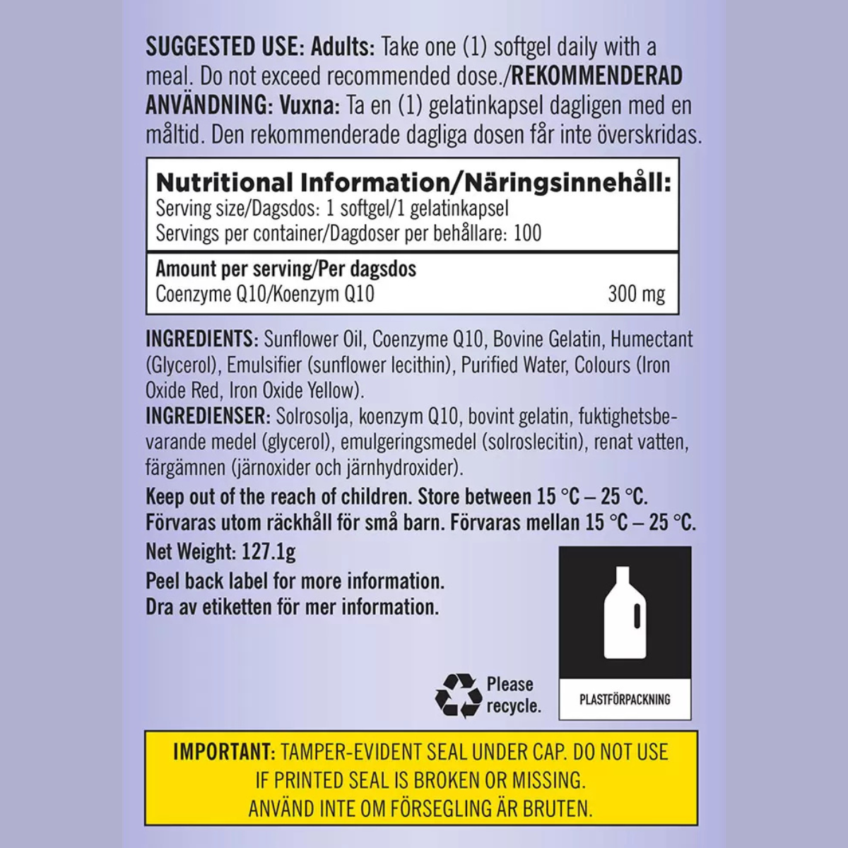 Kirkland Signature CoQ10 300mg, 100 Count