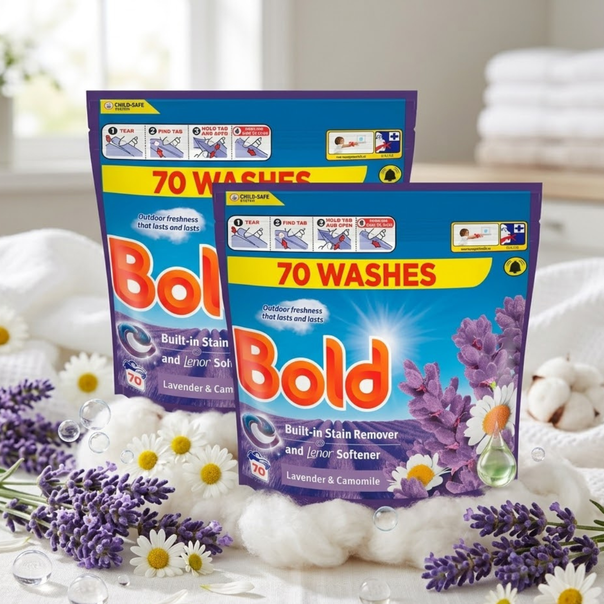 Bold 4 in 1 Pods liquid capsules, 140 Wash