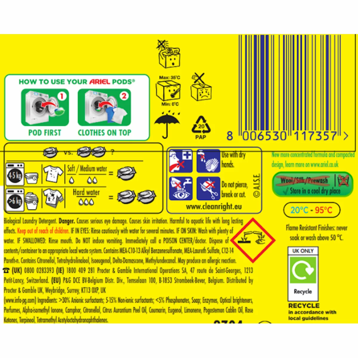 Ariel 4 in 1 Pods liquid capsules, 140 Wash