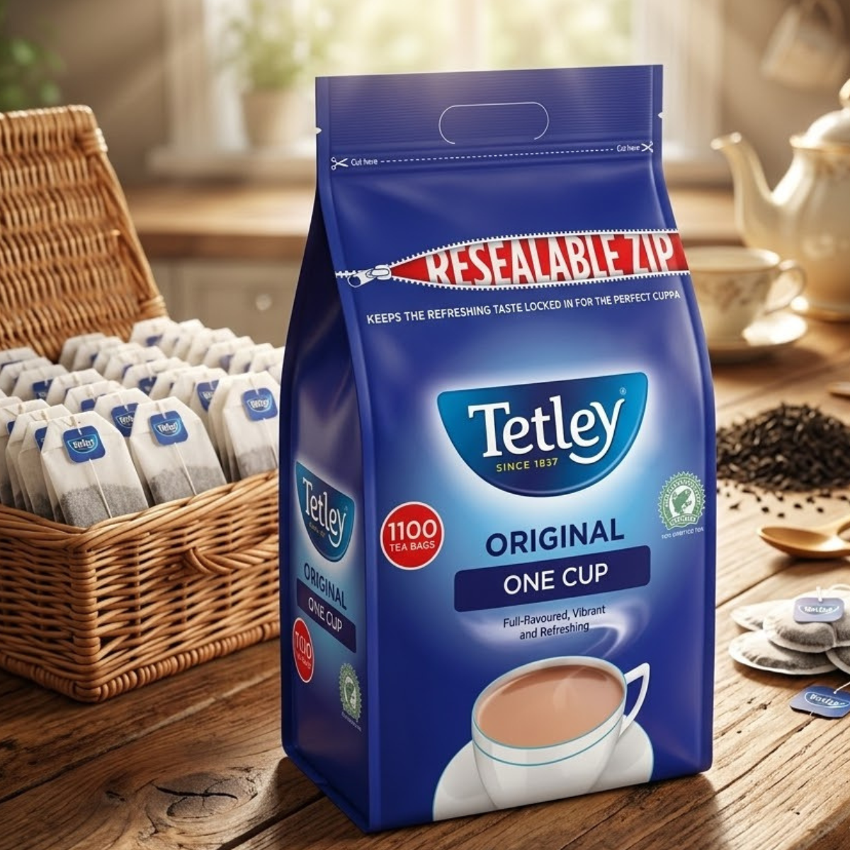 Tetley 1 Cup Tea Bags, 1100 Pack