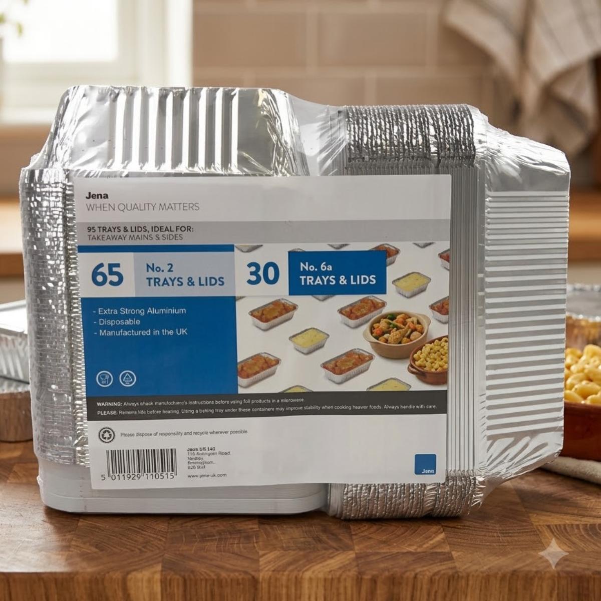 Jena Mixed Foil Trays and Lids, Pack of 95