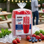 Kirkland Signature Chinet 18oz Red Plastic Cup, 240 Pack