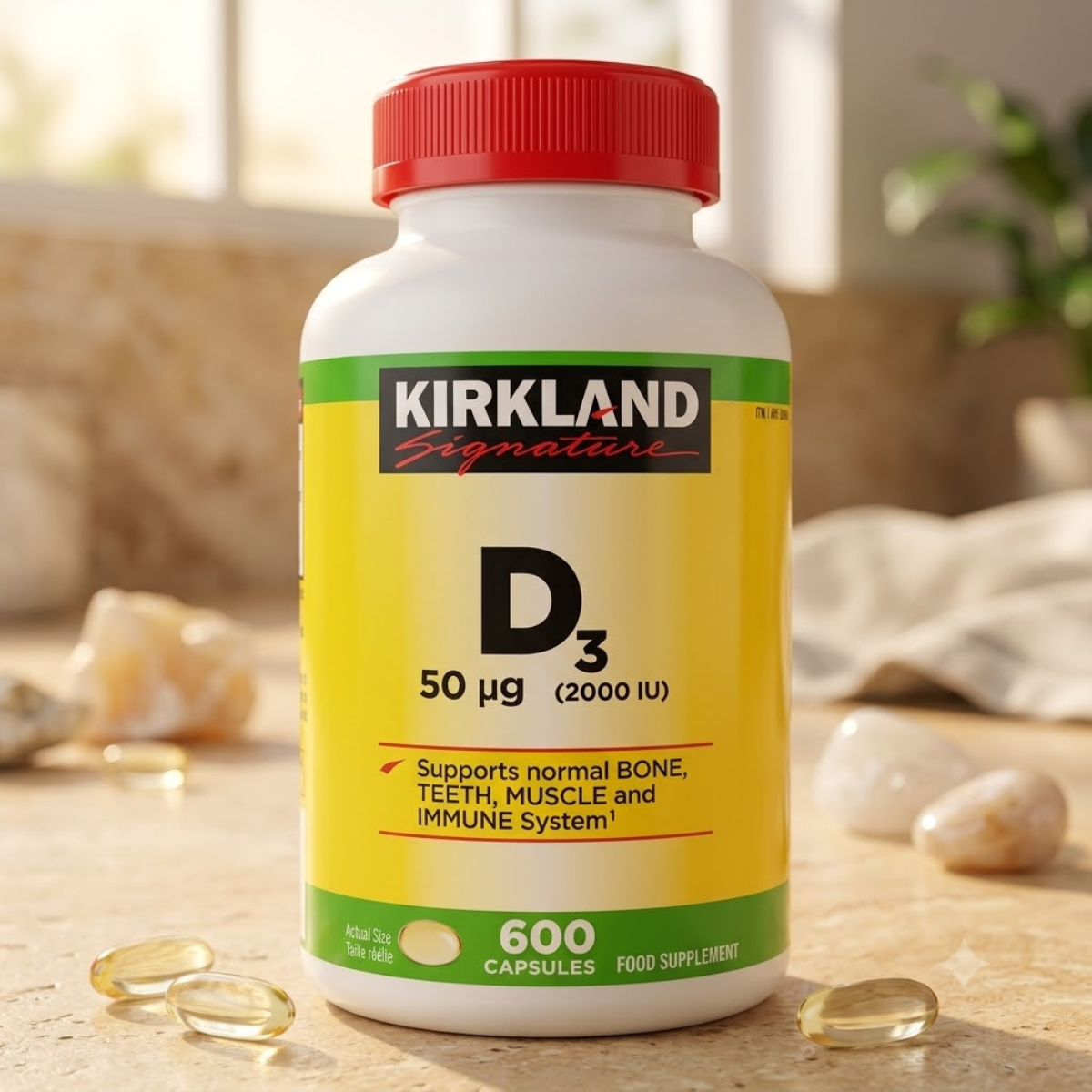 Kirkland Signature Vitamin D3 2000IU, 600 Count