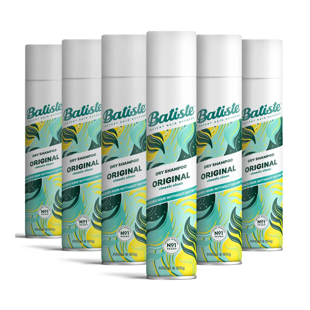 Batiste Original Dry Shampoo, 6 x 350ml
