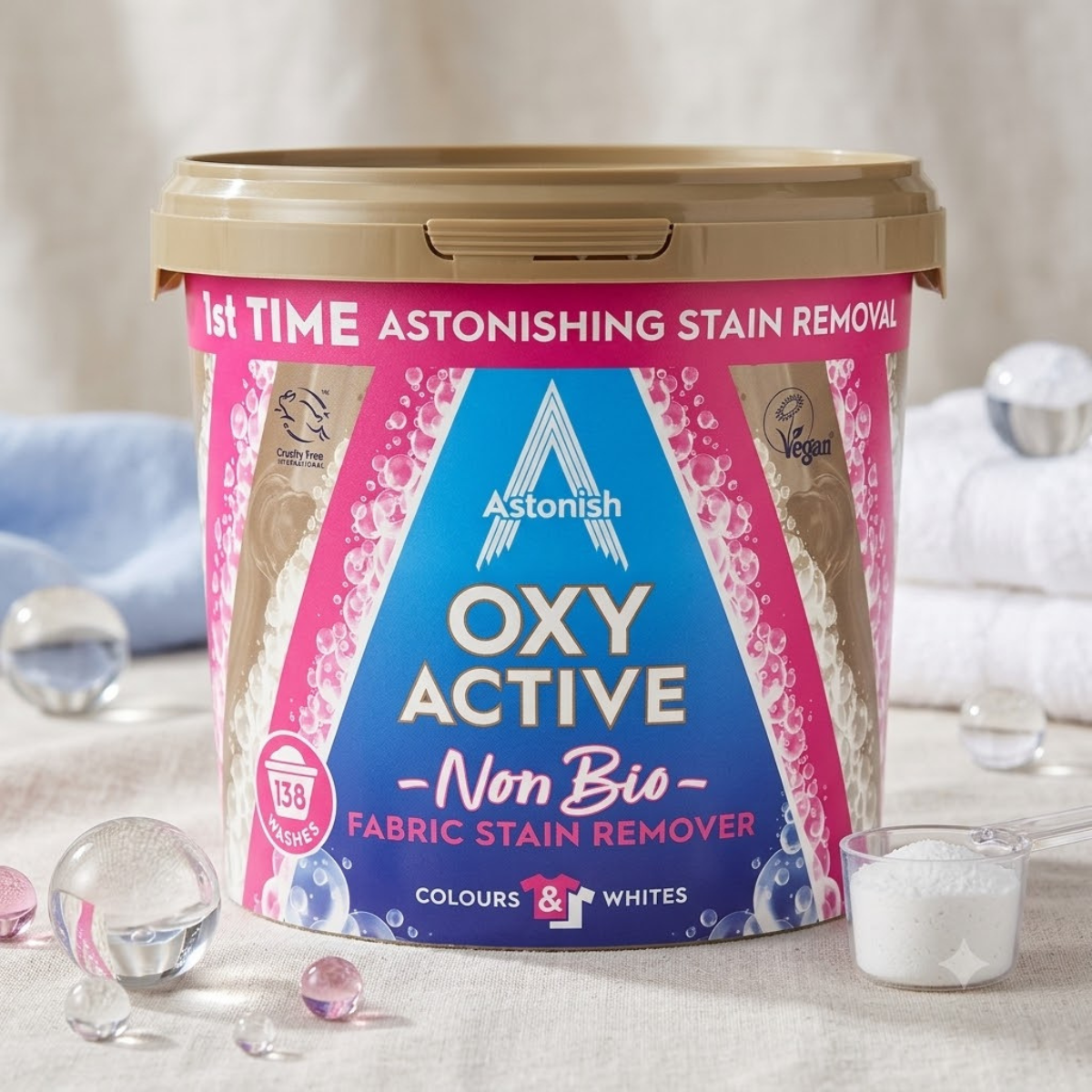 Astonish Oxy Active Non Bio Fabric Stain Remover, 3kg