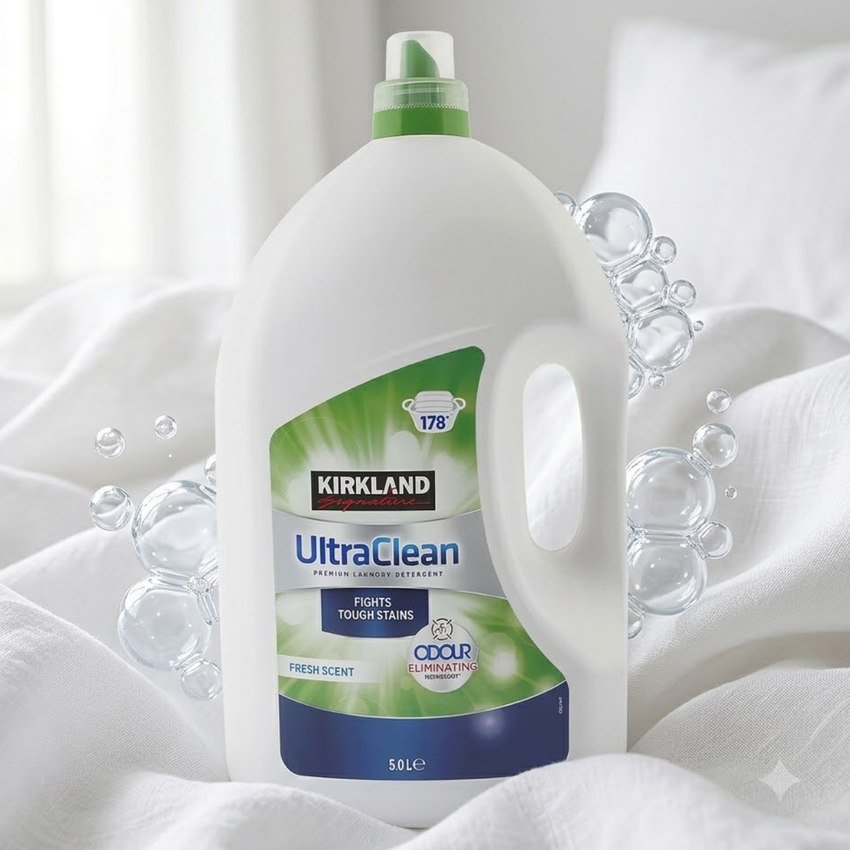 Kirkland Signature Ultra Clean Bio Laundry Liquid, 5L (178 Wash)