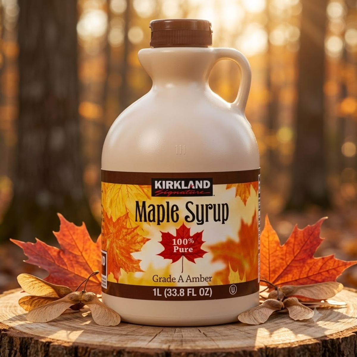 Kirkland Signature 100% Pure Grade A Amber Maple Syrup, 1L