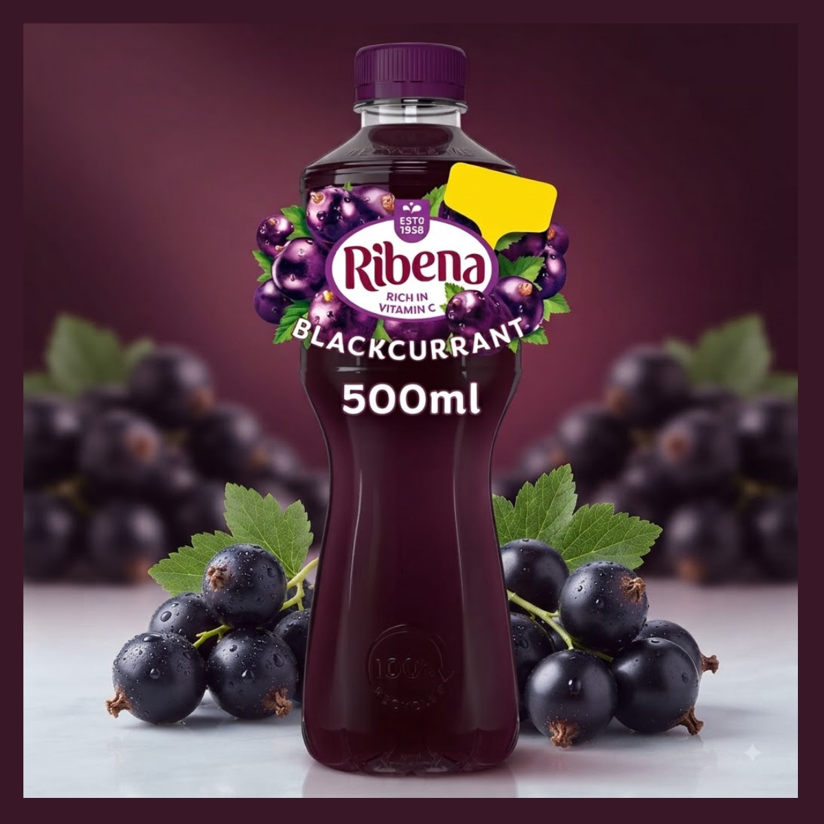 Ribena Blackcurrant PMP, 12 x 500ml