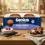 Genius Gluten Free Blueberry Muffins 2 Pack 200g – Light & Moist Fruit Muffins