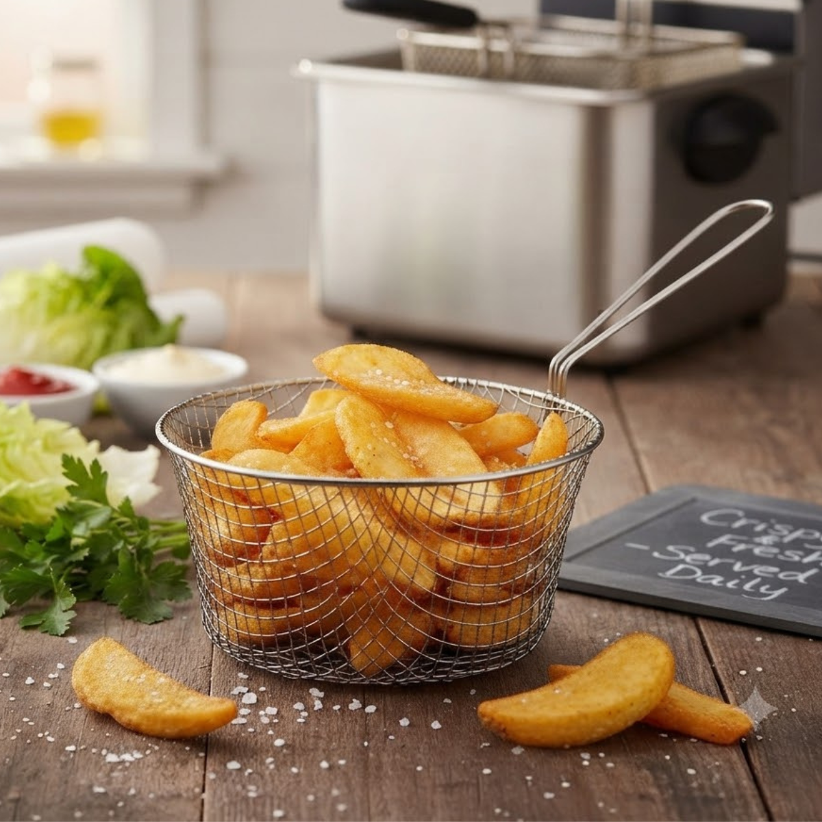 9 Inch Chip Basket CB9 – Frying Basket for Chips & Snacks