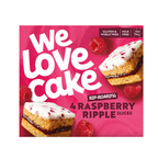 We Love Cake Raspberry Ripple Slices 4 Pack 150g