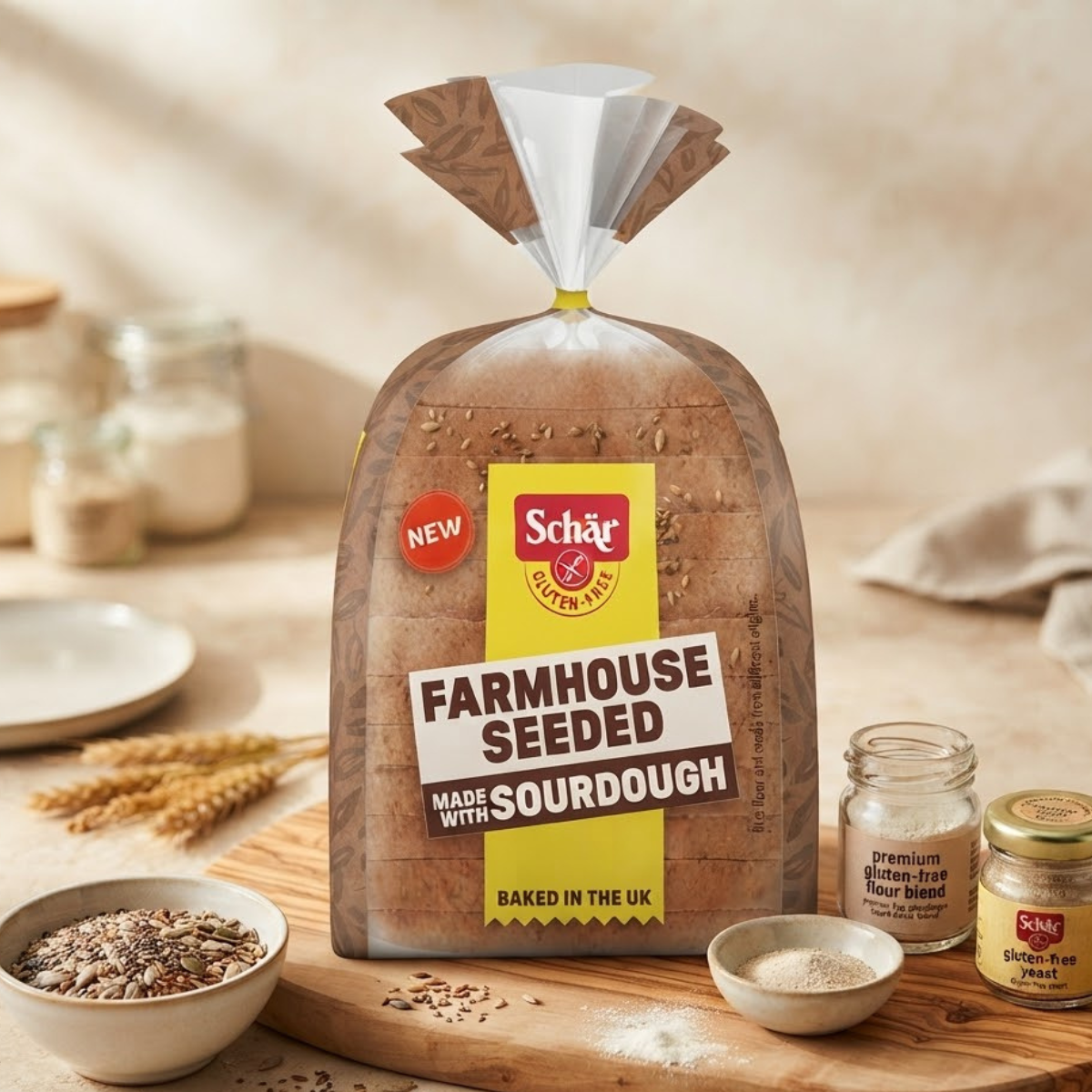 Schar Farmhouse Sliced Seeded Loaf 500g