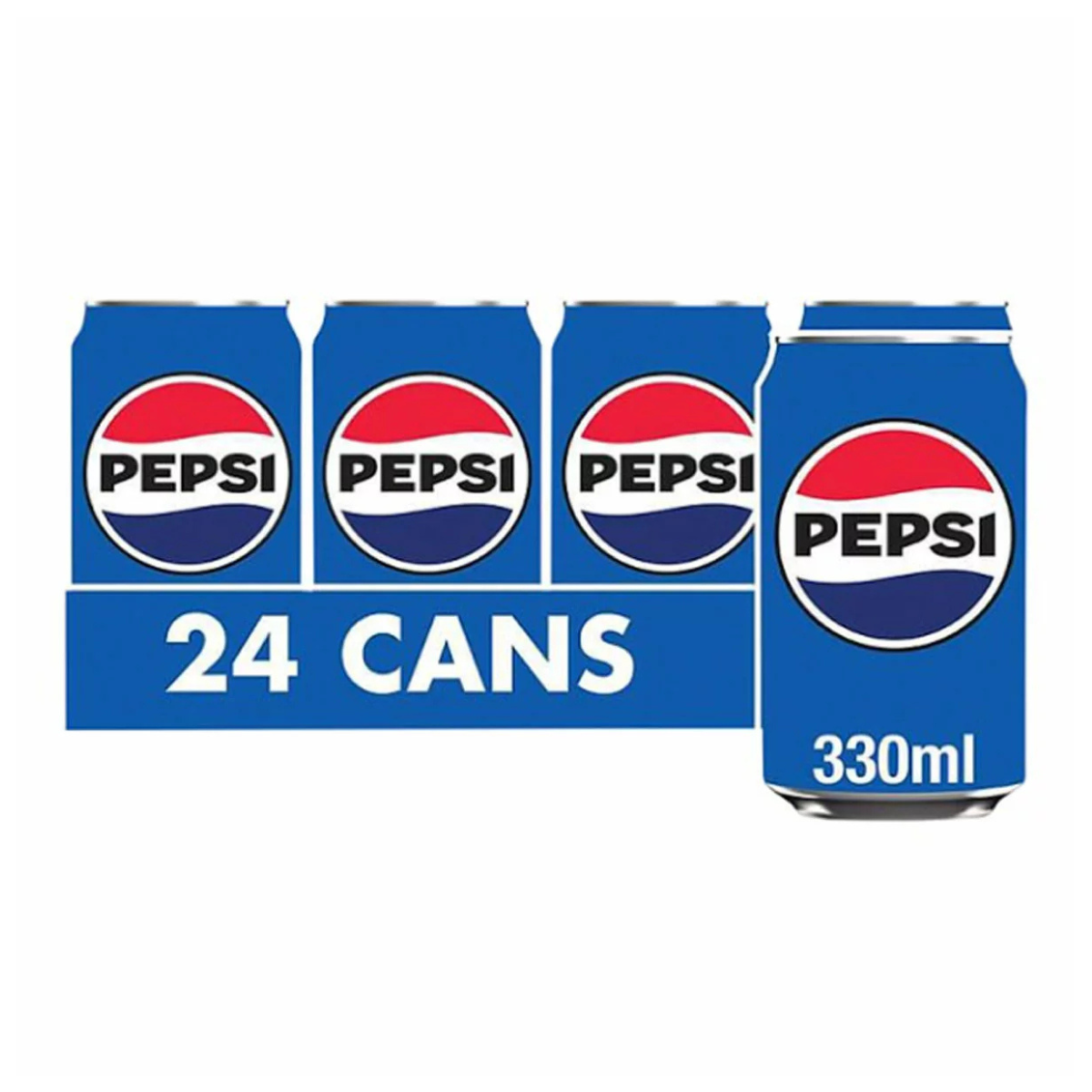 Pepsi Regular Carbonated Drink, 24 x 330ml