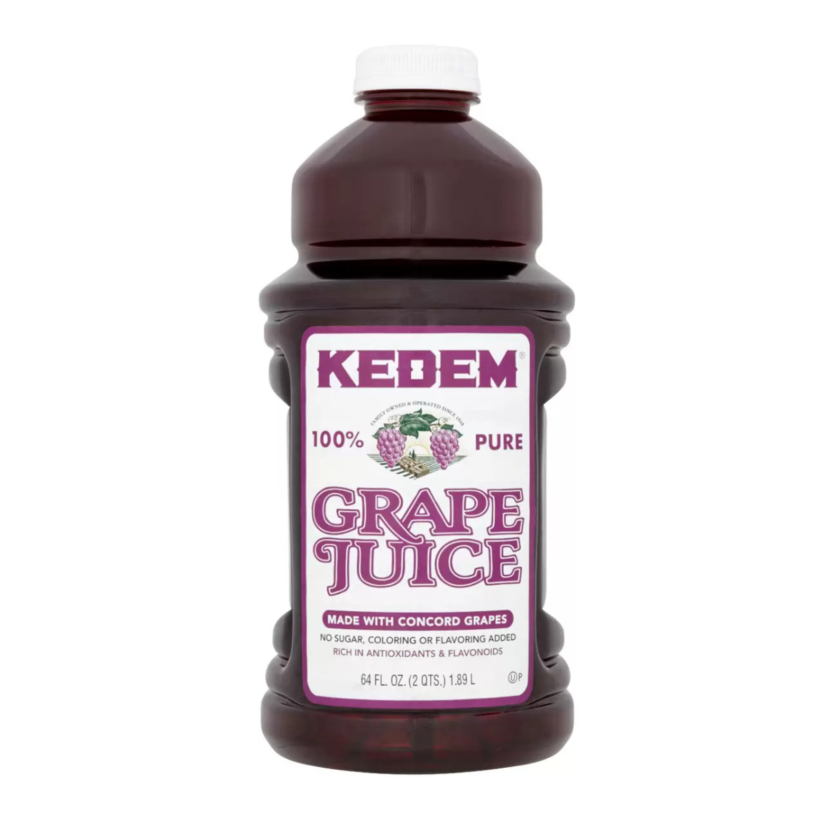 Kedem 100% Pure Grape Juice, 1.89L, Rich in Antioxidants