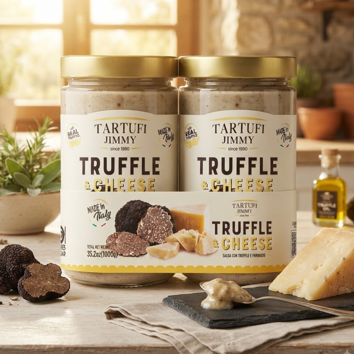 Tartufi Jimmy Truffle & Cheese Pasta Sauce, 2 x 500g