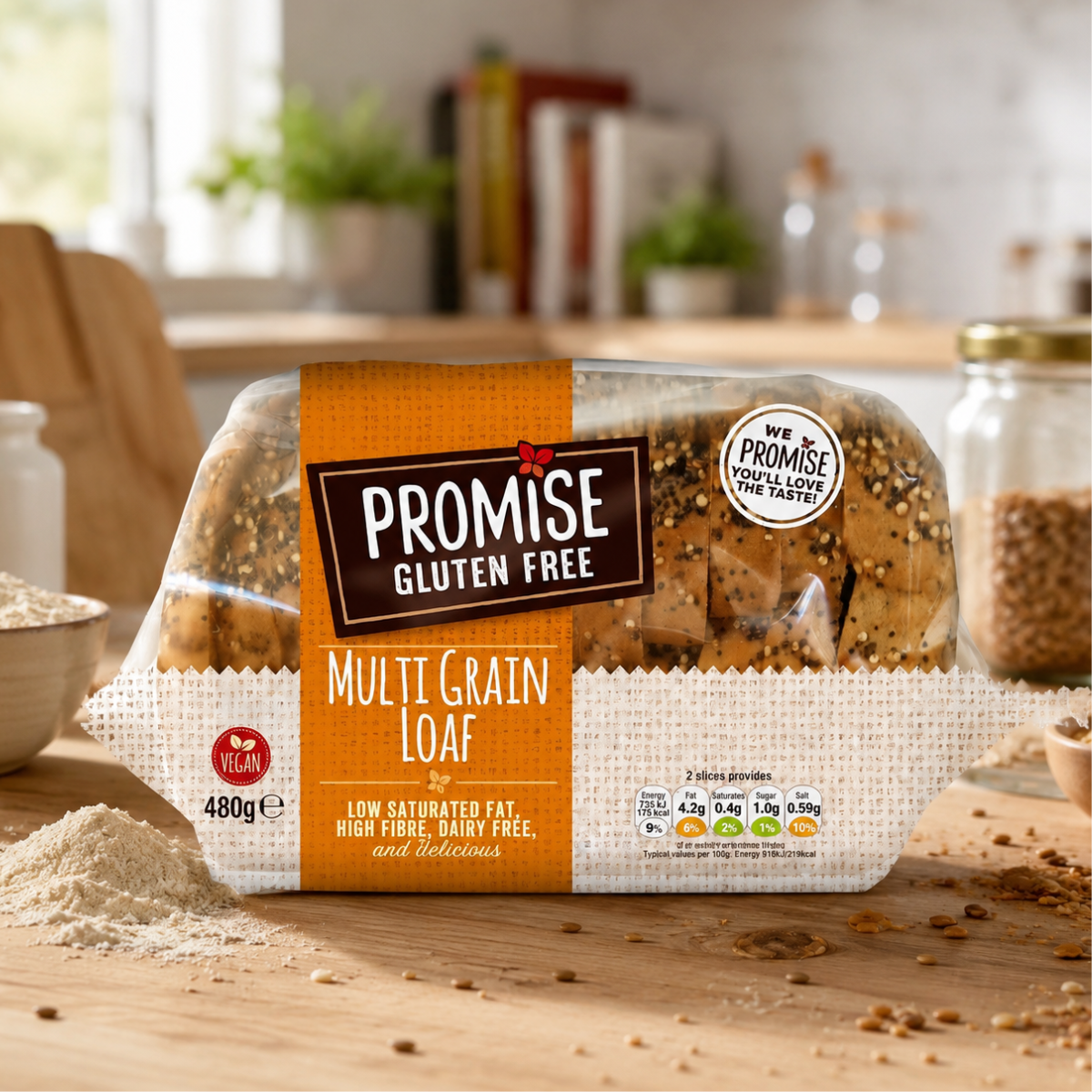 Promise Gluten Free Bread Multi Grain Loaf 480g