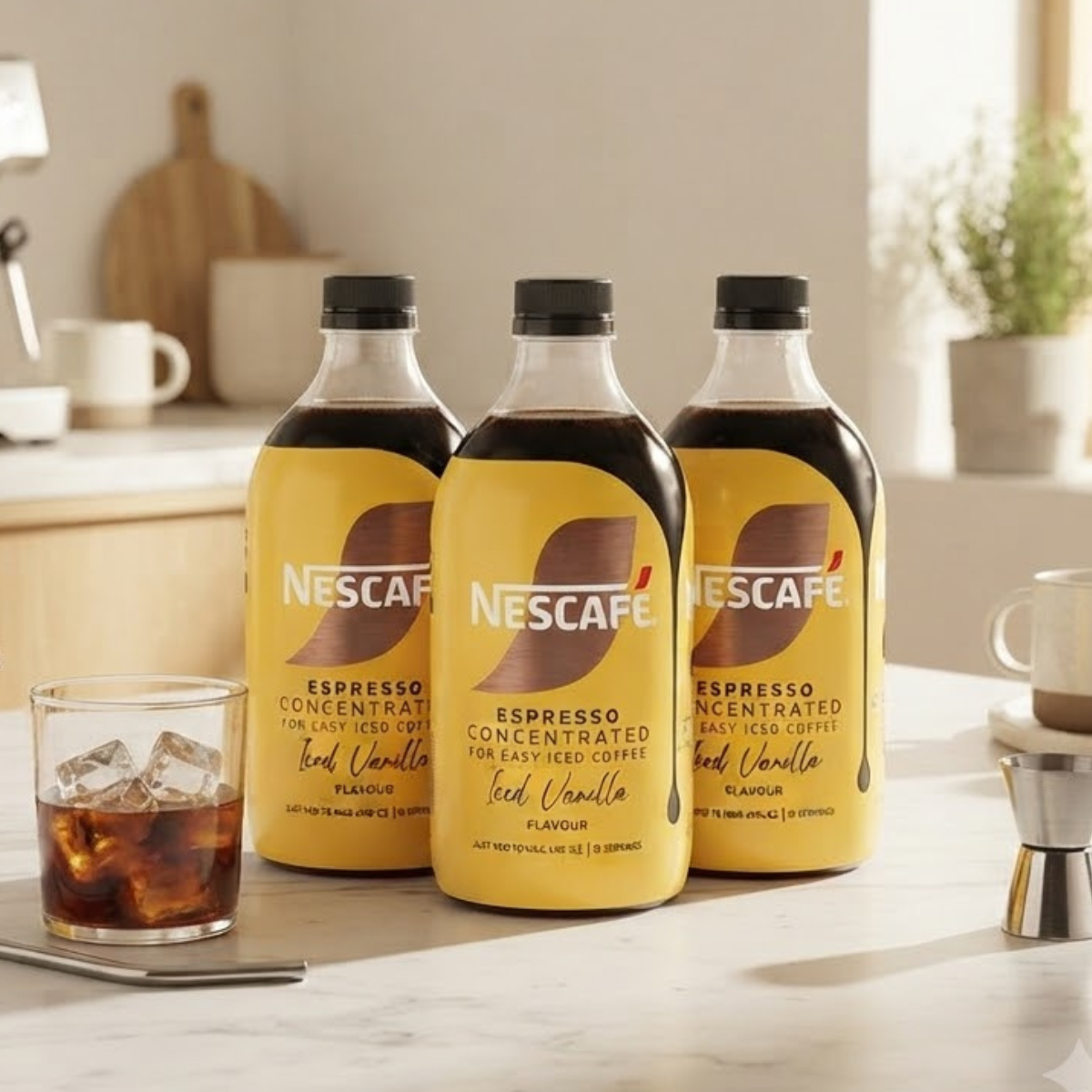 Nescafe Espresso Concentrated Iced Vanilla Flavour, 3 x 500ml