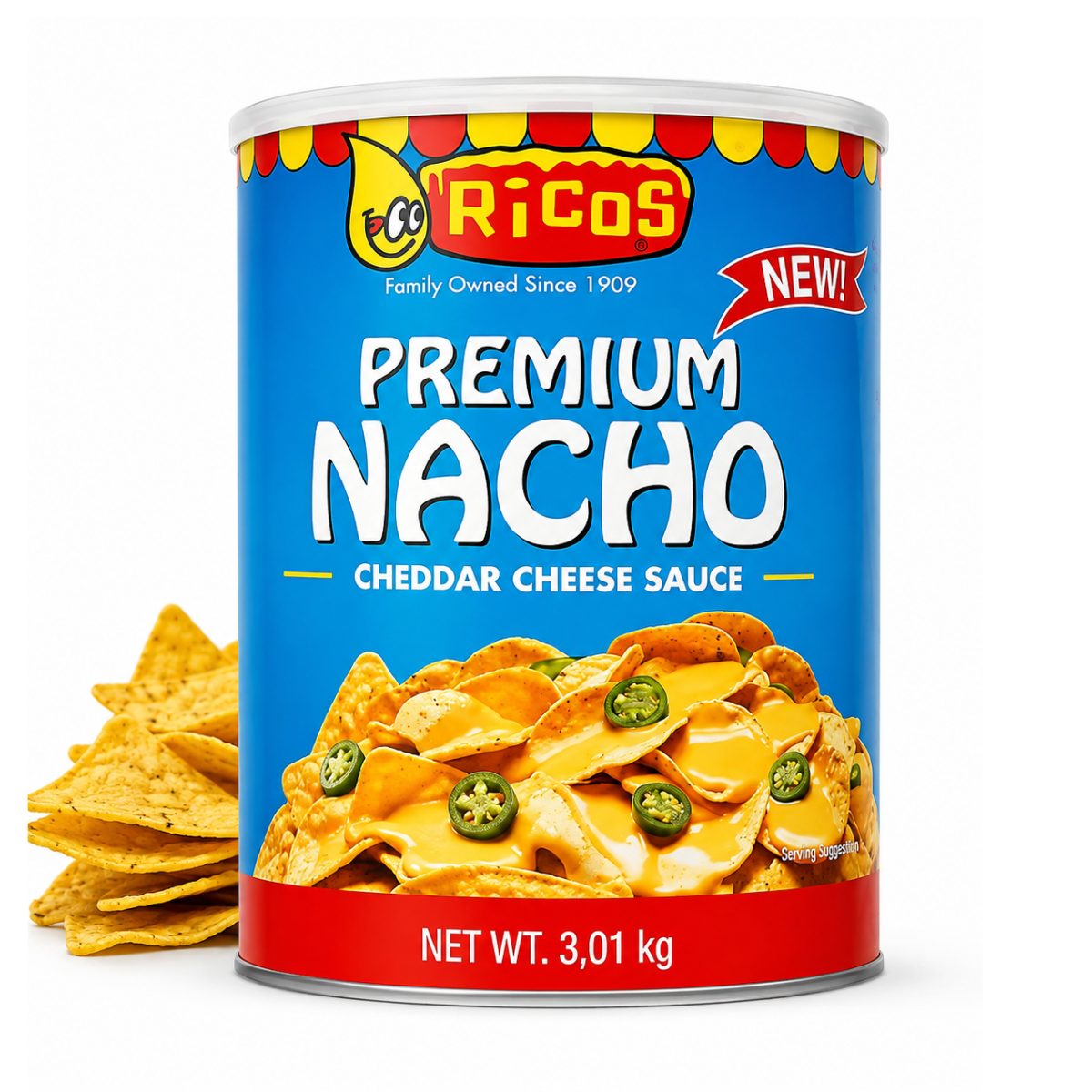 Rico's Gourmet Nacho Cheese Sauce 3kg – Smooth Cheesy Dip for Nachos & Snacks
