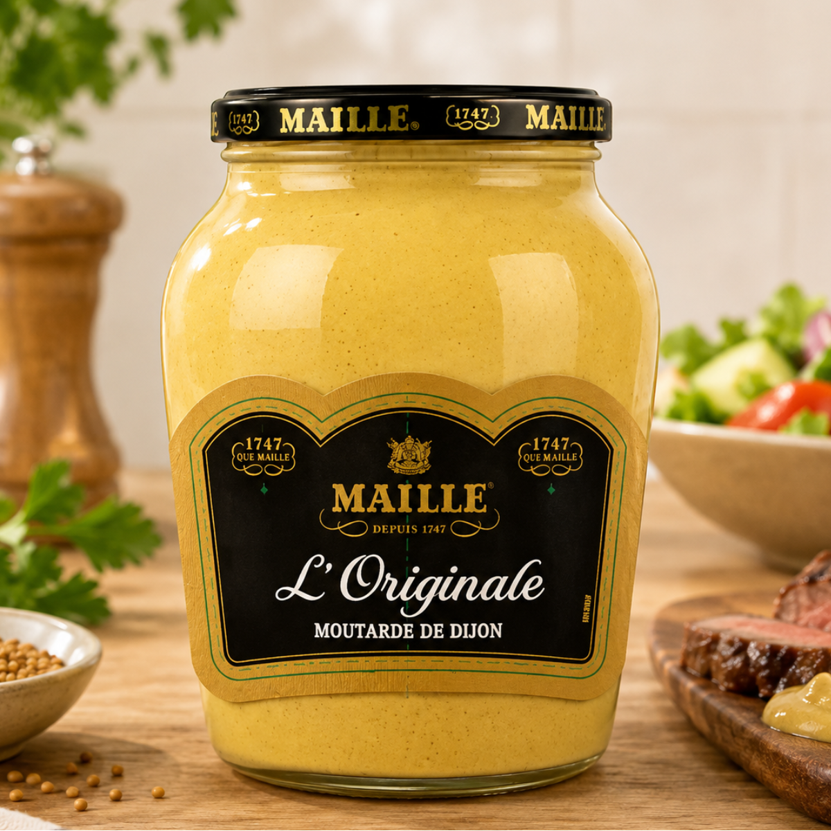 Maille Moutarde L'Original Dijon Mustard 865g | Premium French Gourmet Mustard