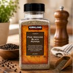 Kirkland Signature Fine Ground Black Pepper 348g | Premium Fine Ground Black Pepper | Bold & Aromatic Seasoning | Ideal for Cooking & Everyday Use