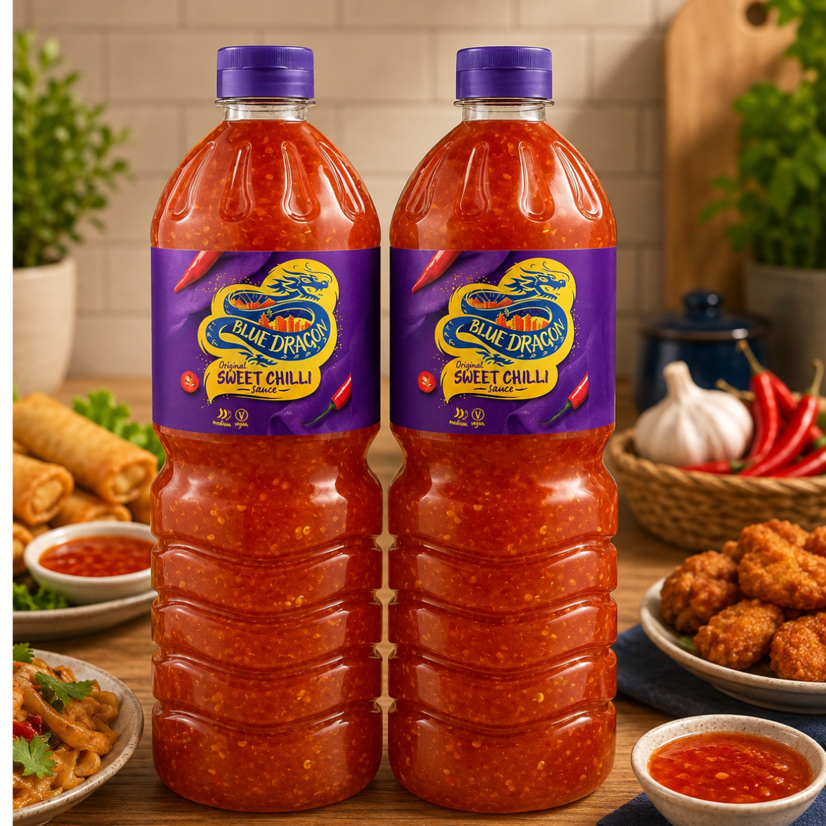 Blue Dragon Sweet Chilli Dipping Sauce, 2 x 1L