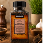 Kirkland Signature Whole Black Peppercorns 399g | Premium Whole Peppercorns | Bold & Aromatic Seasoning | Ideal for Grinders, Cooking & Everyday Use