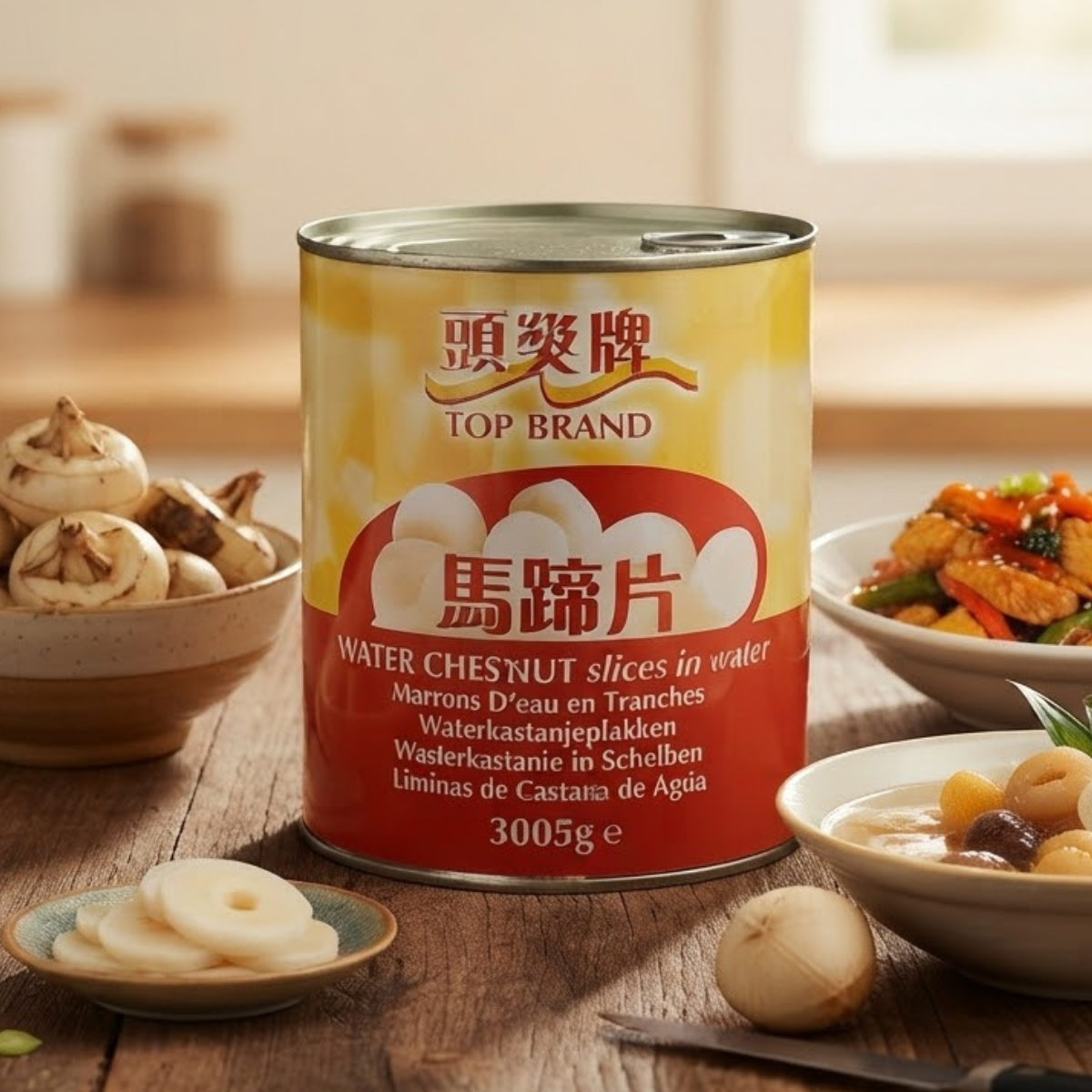 Top Water Chestnut Slices – Crisp Ready-to-Use Chestnuts