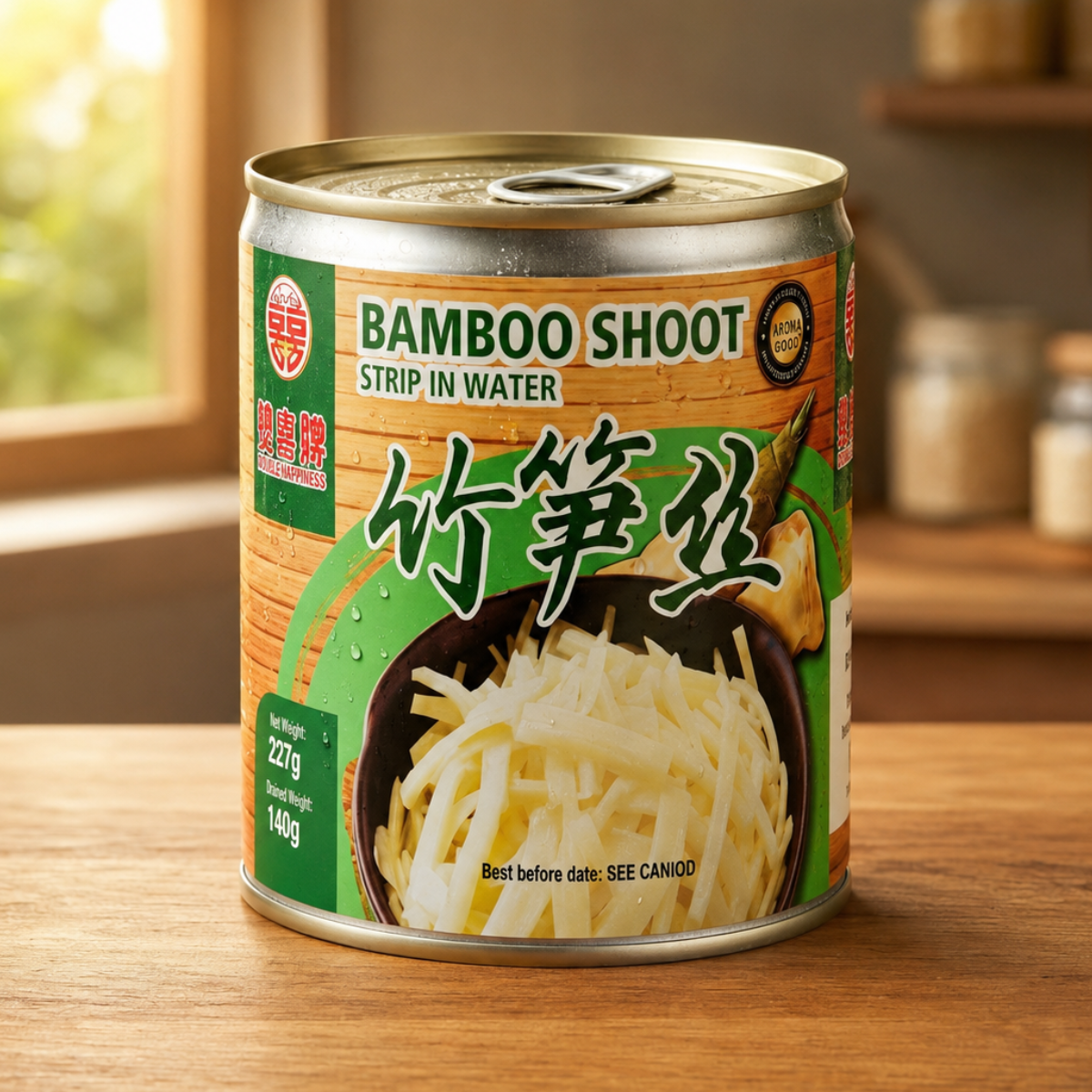 DOUBLE HAPPINESS Bamboo Shoot Strips – Ready Cut Bamboo Shoots for Asian Cooking